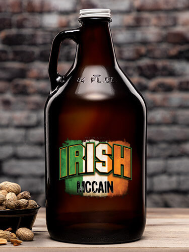 Irish Colors Amber Color Printed Growler