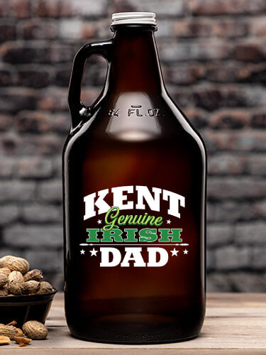 Irish Dad Amber Color Printed Growler