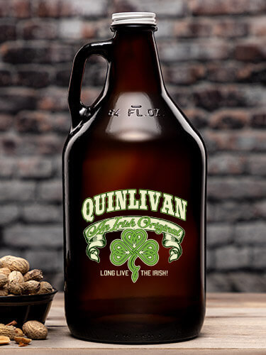 Irish Original Amber Color Printed Growler