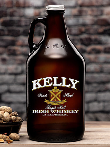 Irish Whiskey Amber Color Printed Growler