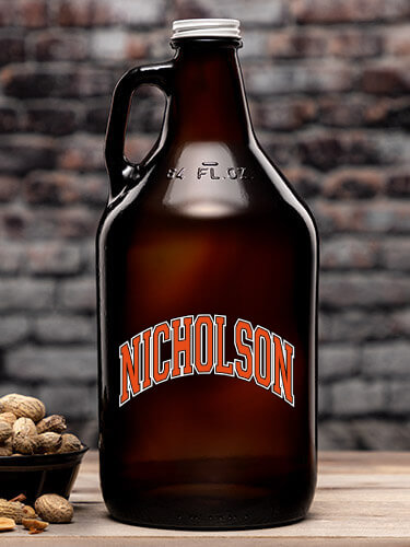 Ivy League Amber Color Printed Growler