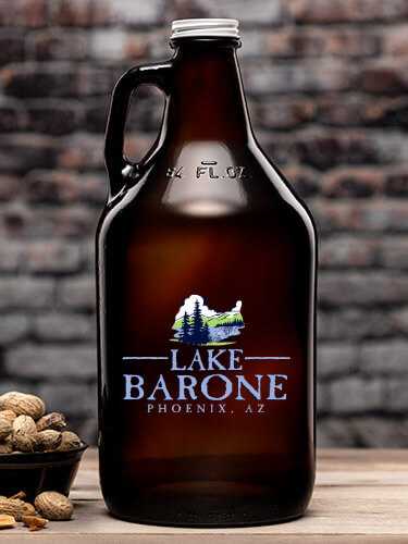 Lake Amber Color Printed Growler