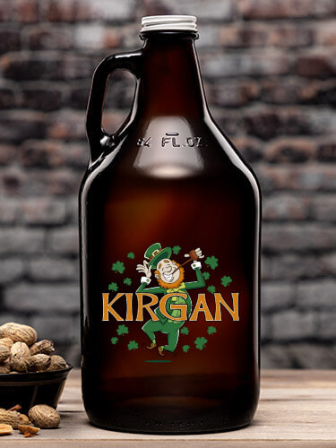 Leprechaun Amber Color Printed Growler