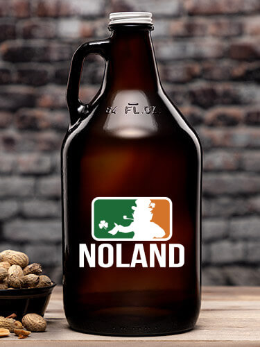 Major League Irish Amber Color Printed Growler