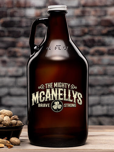 Mighty Amber Color Printed Growler