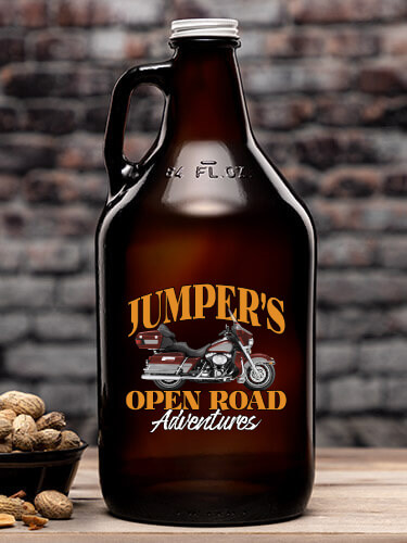 Open Road Amber Color Printed Growler