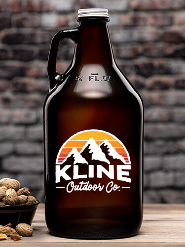 Outdoor Company Amber Color Printed Growler