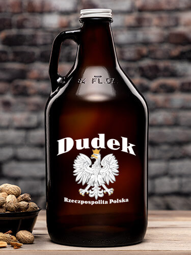 Polish Eagle Amber Color Printed Growler