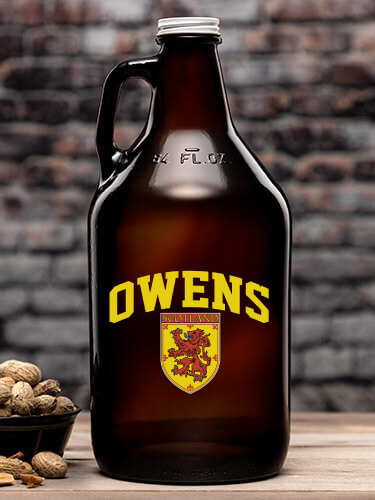 Scottish Standard Amber Color Printed Growler