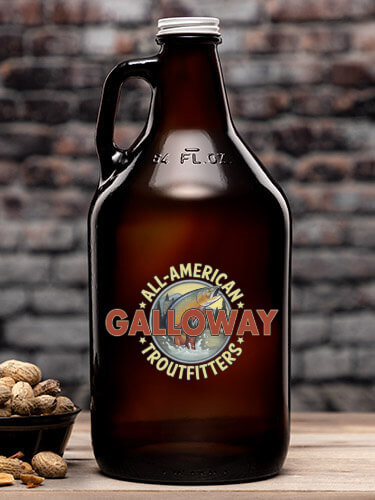 Troutfitters Amber Color Printed Growler