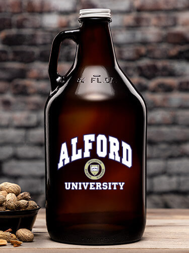 University Amber Color Printed Growler