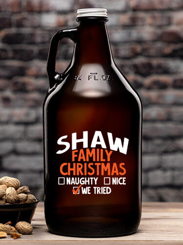 We Tried Amber Color Printed Growler