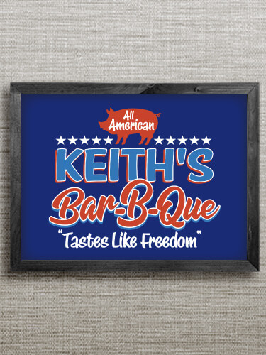 All American BBQ Black Framed Wall Art 16.5 x 12.5