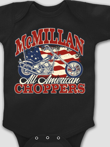 All American Choppers Black Baby Bodysuit