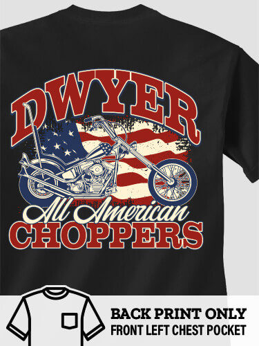 All American Choppers Black Pocket Adult T-Shirt