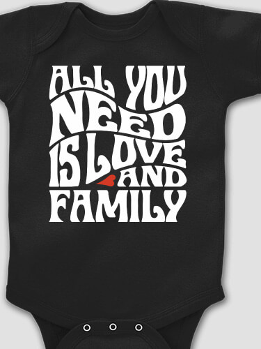 All You Need Black Baby Bodysuit