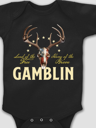 American Hunter Black Baby Bodysuit