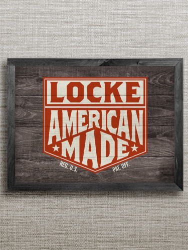 American Made Black Framed Wall Art 16.5 x 12.5