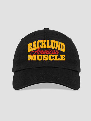 American Muscle Car Black Embroidered Hat
