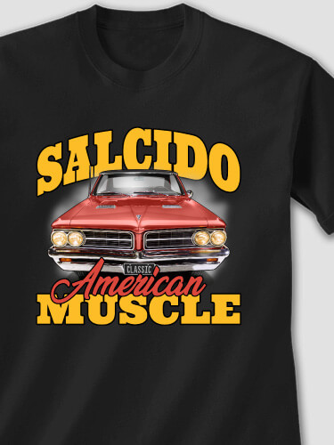 American Muscle Car Black Adult T-Shirt