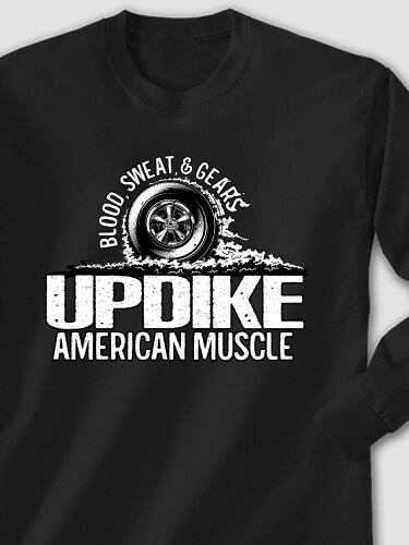 American Muscle Black Adult Long Sleeve