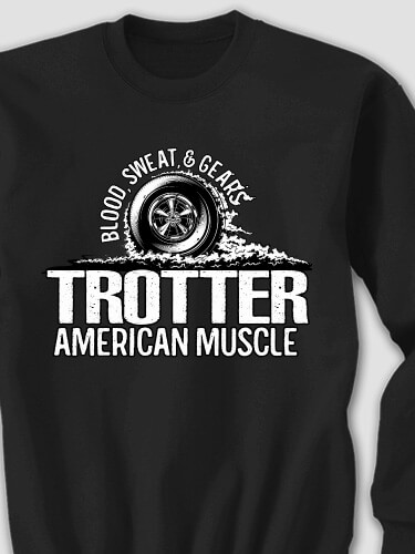American Muscle Black Adult Sweatshirt