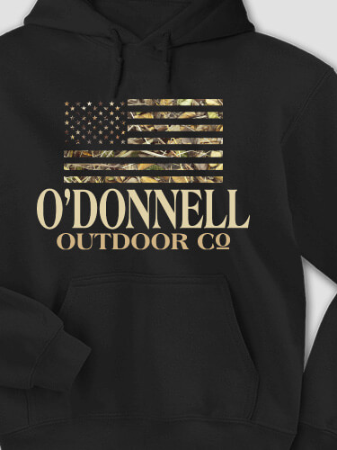American Outdoor Company Black Adult Hooded Sweatshirt