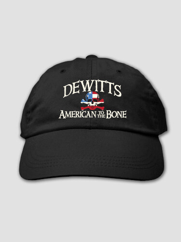 American to the Bone Black Embroidered Hat