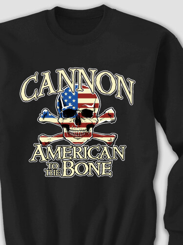 American to the Bone Black Adult Sweatshirt