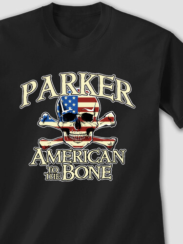 American to the Bone Black Adult T-Shirt