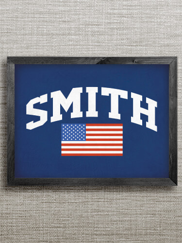 American Varsity Black Framed Wall Art 16.5 x 12.5