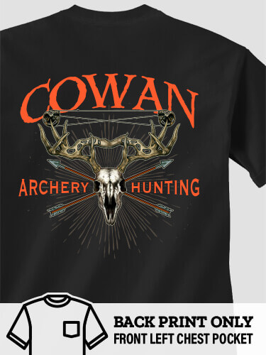 Archery Hunting Black Pocket Adult T-Shirt