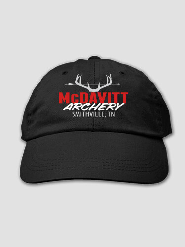 Archery Black Embroidered Hat