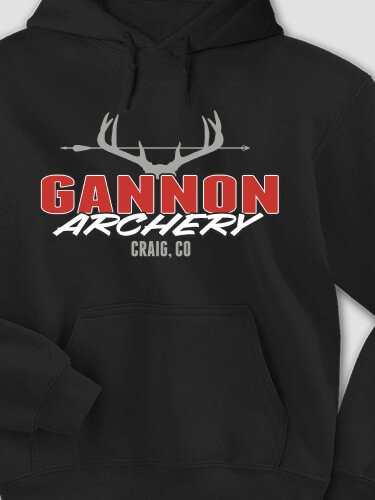 Archery Black Adult Hooded Sweatshirt