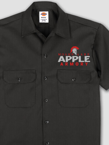 Armory Black Embroidered Work Shirt