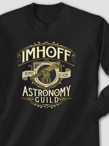 Astronomy Guild Black Adult Long Sleeve