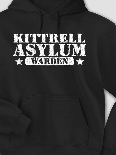 Asylum Warden Black Adult Hooded Sweatshirt