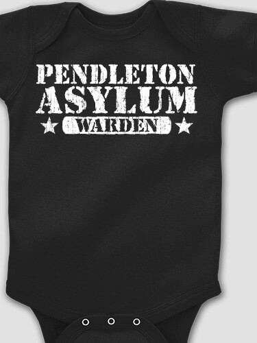 Asylum Warden Black Baby Bodysuit