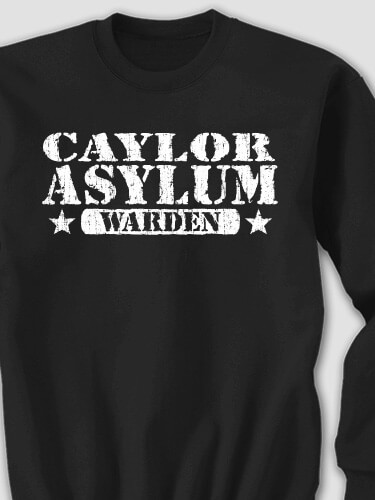 Asylum Warden Black Adult Sweatshirt