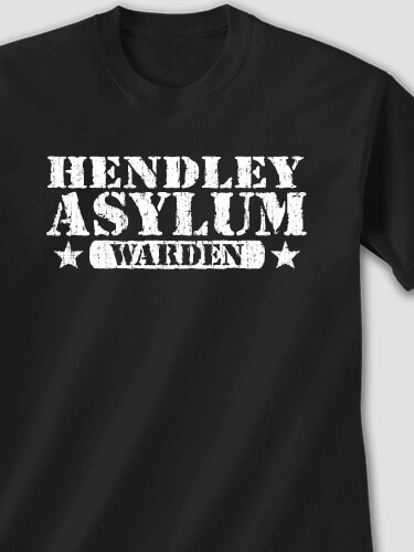 Asylum Warden Black Adult T-Shirt