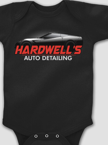 Auto Detailing Black Baby Bodysuit