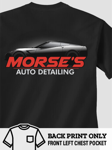 Auto Detailing Black Pocket Adult T-Shirt