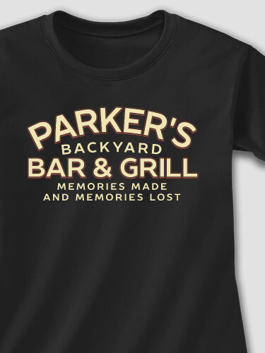 Black Backyard Bar and Grill Personalized fitted-ladiestee 