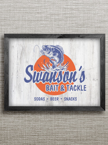 Bait and Tackle Black Framed Wall Art 16.5 x 12.5