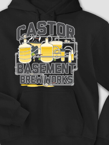 Basement Brew Works Black Adult Hooded Sweatshirt
