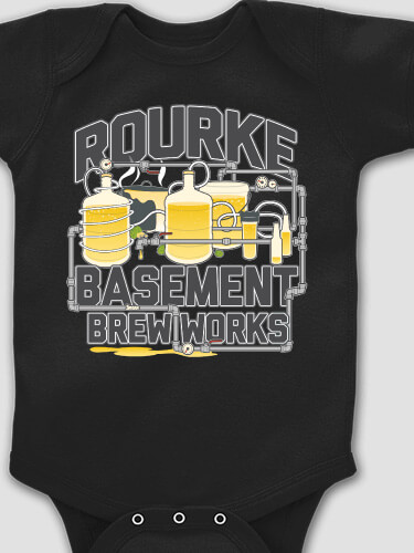 Basement Brew Works Black Baby Bodysuit