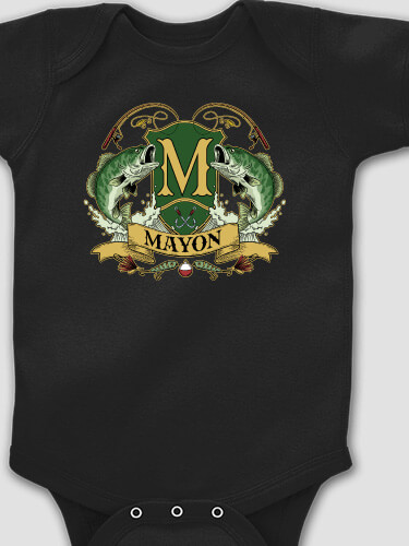 Bass Coat Of Arms Black Baby Bodysuit