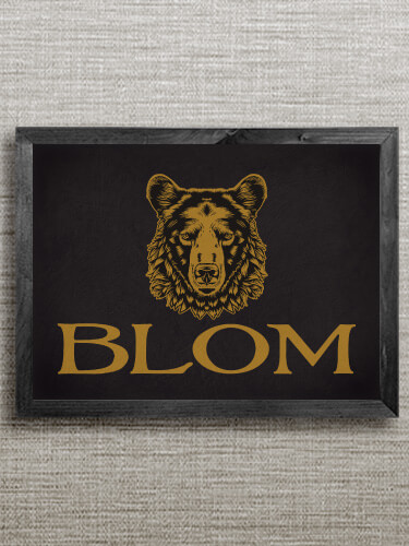 Bear Black Framed Wall Art 16.5 x 12.5