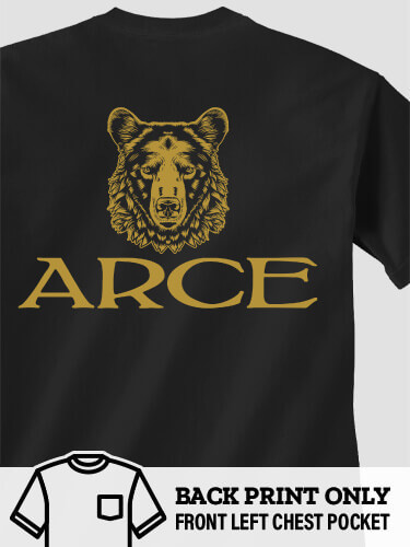Bear Black Adult Pocket T-Shirt