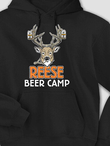 Beer Camp Black Adult Hooded Sweatshirt
